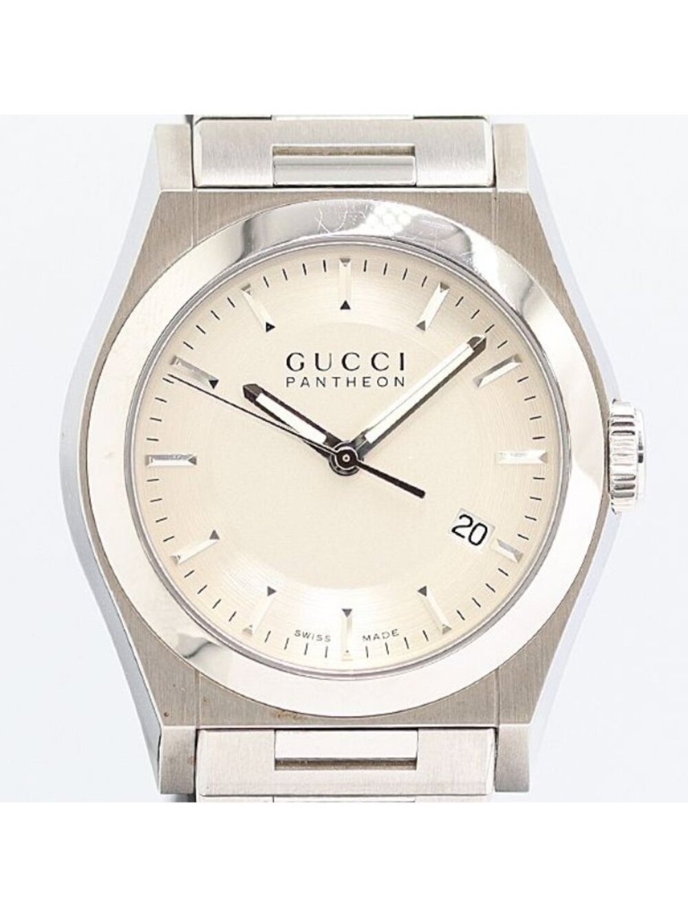 Gucci Pantheon 115.4 Date Silver Dial Watch